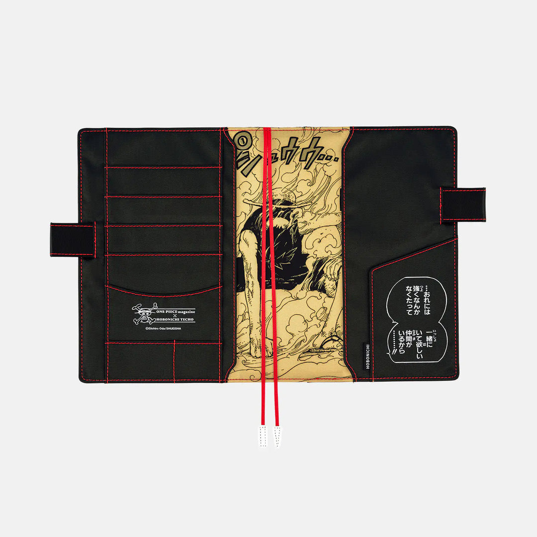 Hobonichi Techo 2026 - A5 Cover Only - ONE PIECE magazine Straw Hat Luffy (Black)