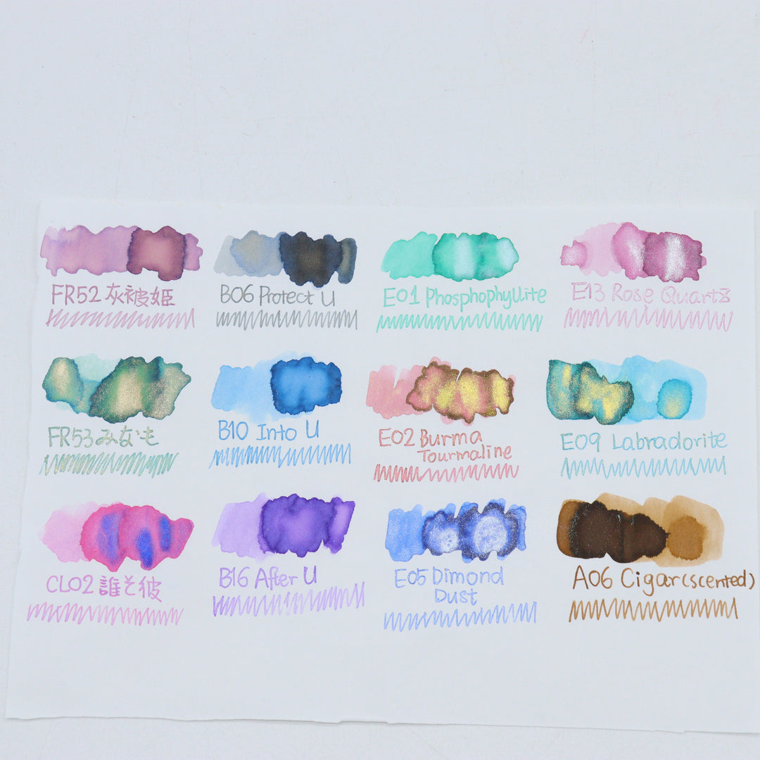 Buy Tono & Lims Fountain Pen Inks in the US and Canada Vancouver / Tono & Lims Earth Contact Adult Series Swatches