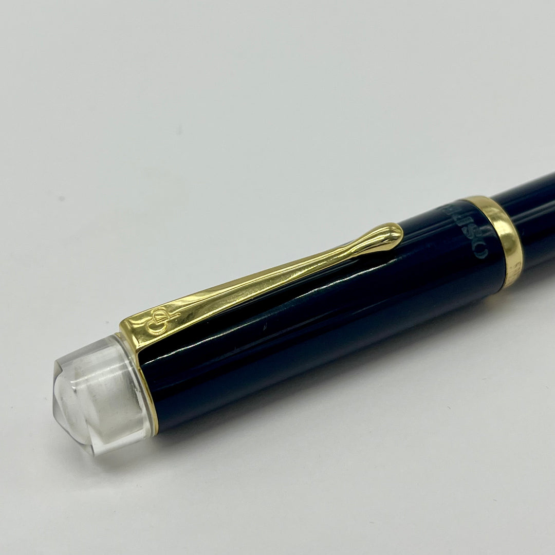 Osprey Pens - Scholar Fountain Pen Body - Clear End Cap - Navy Blue (Nib Not Included)