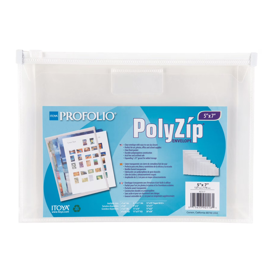 ITOYA - ProFolio PolyZip Envelope - 5 x 7"
