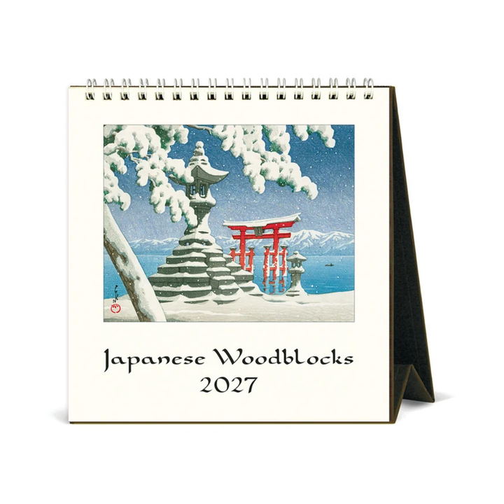Cavallini & Co - 2027 Desk Calendar - Japanese Woodblocks
