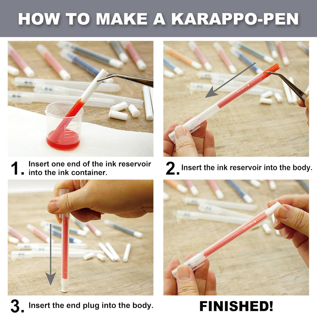 Kuretake - Karappo-Pen 5-Piece Set - Oblique Tip
