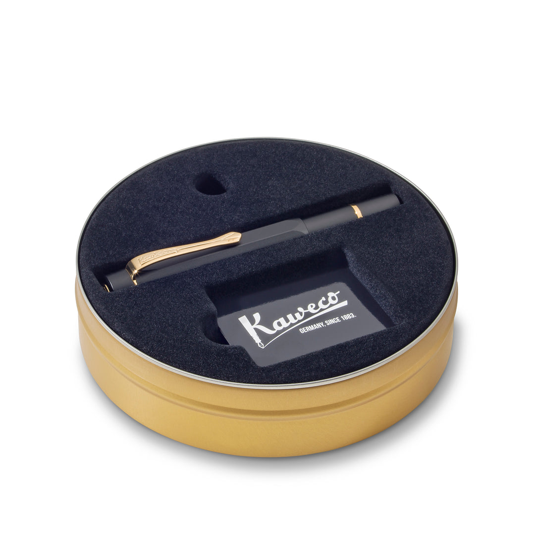 Kaweco - Piston AL SPORT Fountain Pen - Solo - Black/Gold
