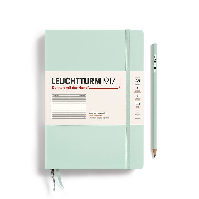 Leuchtturm1917 - Hardcover - A5 Notebook - Mint Green