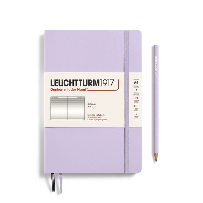 LEUCHTTURM 1917 - A5 Notebook - 123 Pages - Softcover - Lilac