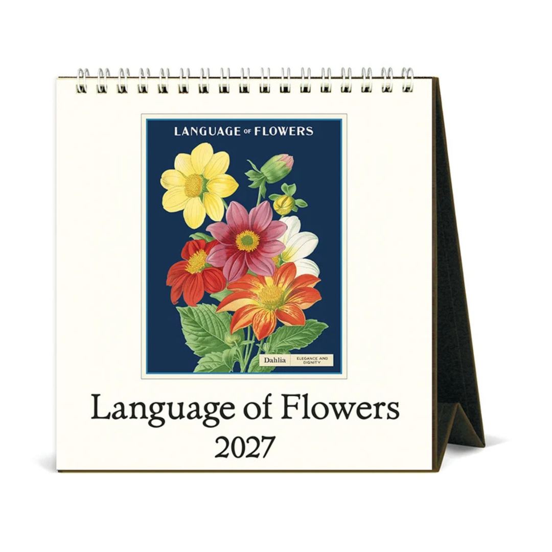 Cavallini & Co - 2027 Desk Calendar - Language of Flowers