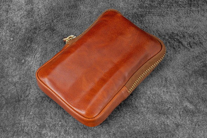 Galen Leather - Legacy Collection - Nock Co Leather - Sinclair Pen Case - Deep Cognac