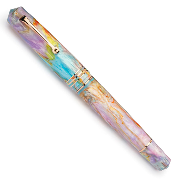 Leonardo Pen - Momento Zero Grande 2.0 Fountain Pen Exclusive Edition - Primary Manipulation 4 (Rose Gold Trim/Steel Nib)