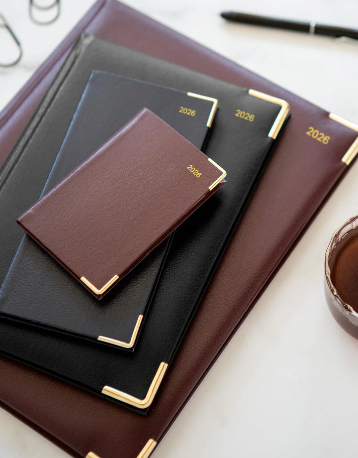 Letts of London - 2026 Slim Weekly Planner - Vertical Week-to-View - Burgundy