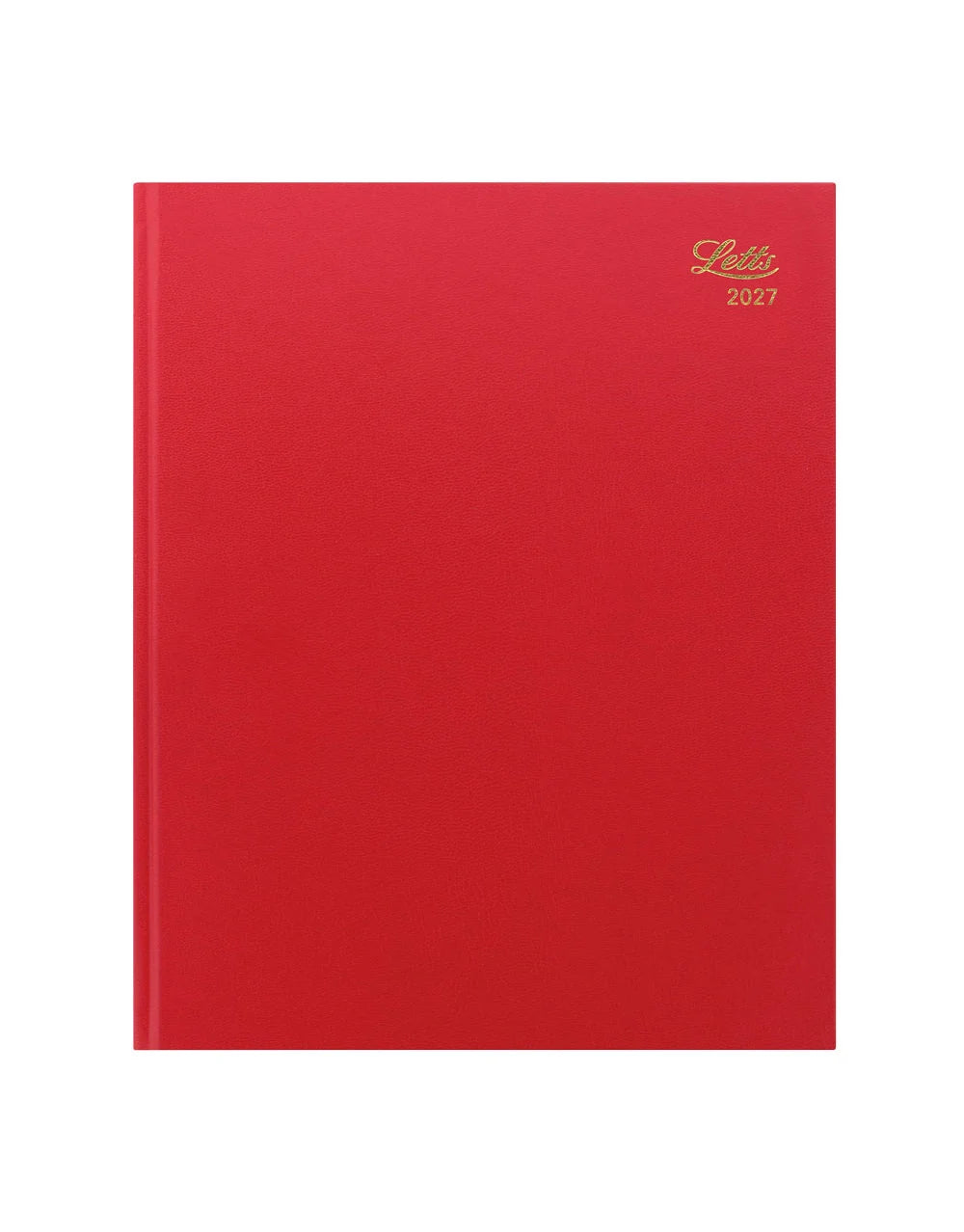 Letts of London - 2027 A5 Standard Quarto Day to a Page Planner- English - Red