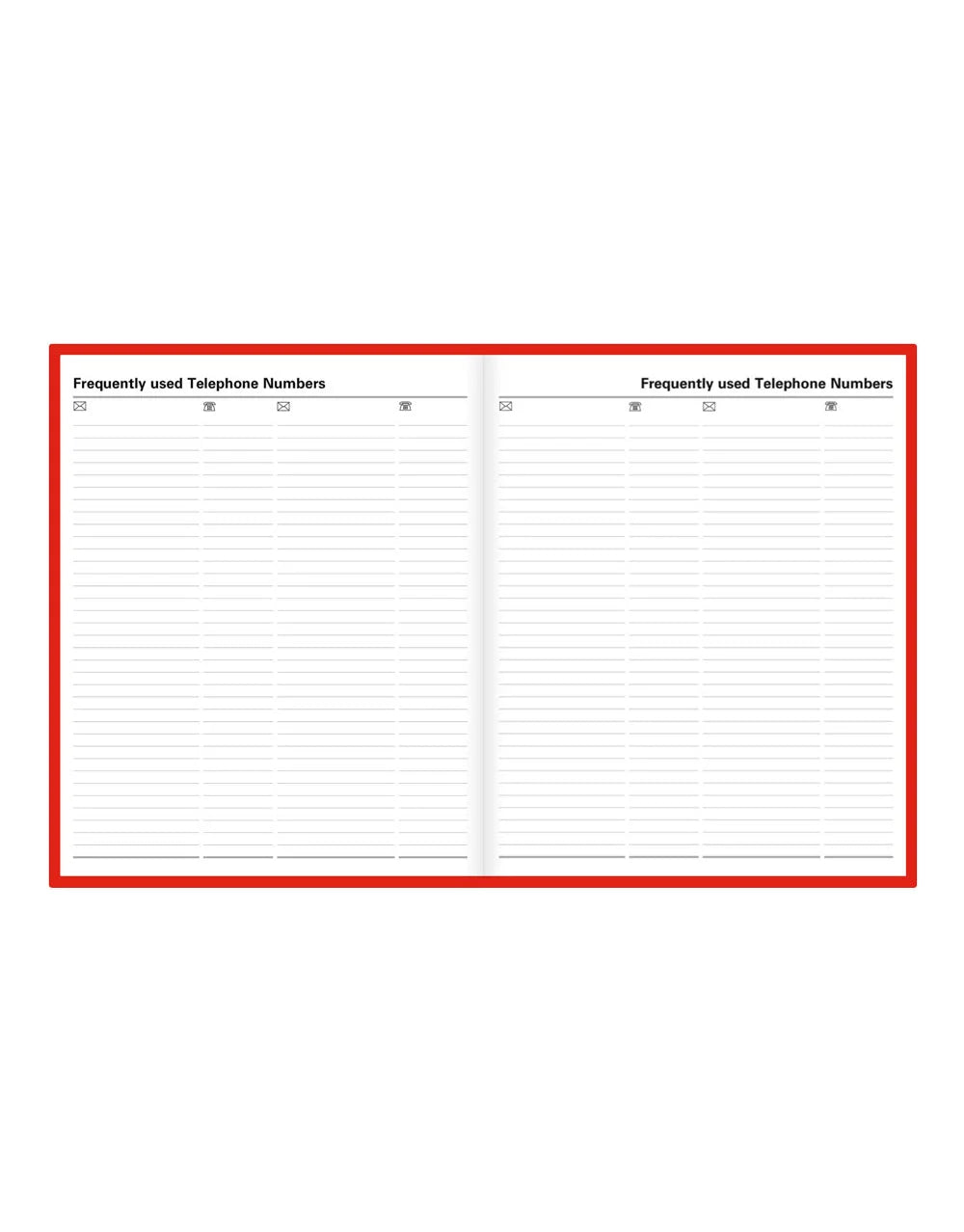 Letts of London - 2027 A5 Standard Quarto Day to a Page Planner- English - Red