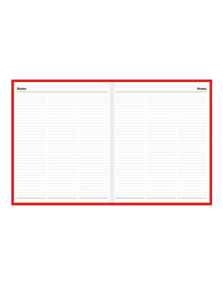 Letts of London - 2027 A5 Standard Quarto Day to a Page Planner- English - Red