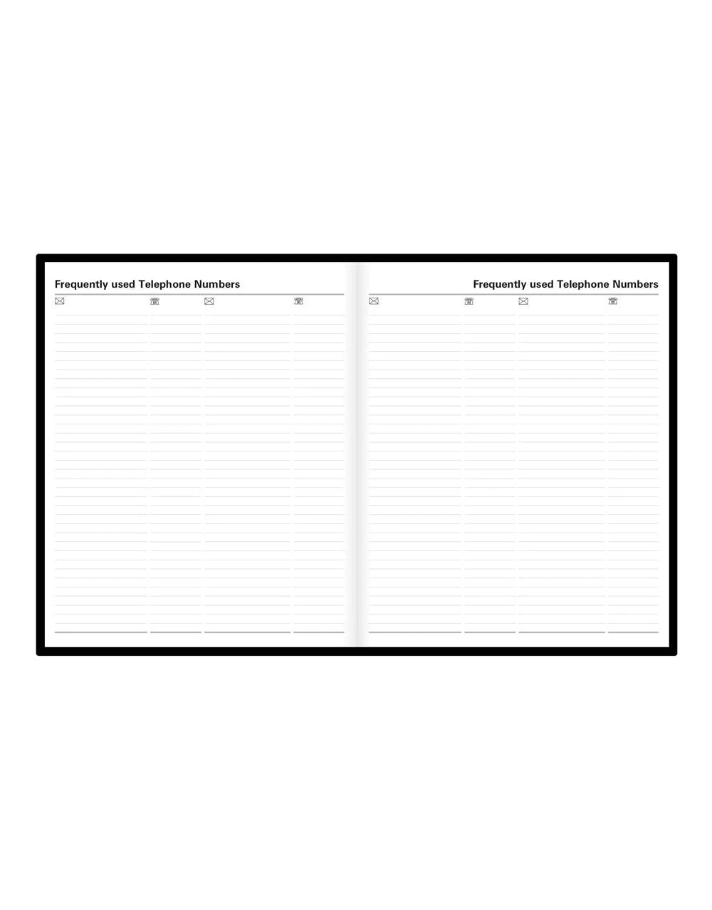 Letts of London - 2027 A5 Standard Quarto Day to a Page Planner- English - Black