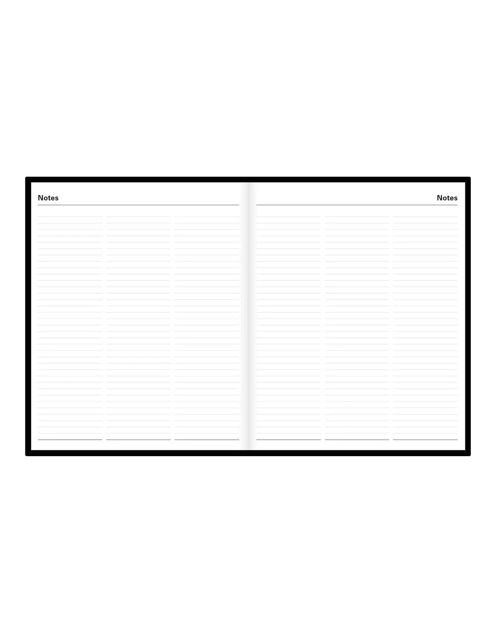 Letts of London - 2027 A5 Standard Quarto Day to a Page Planner- English - Black
