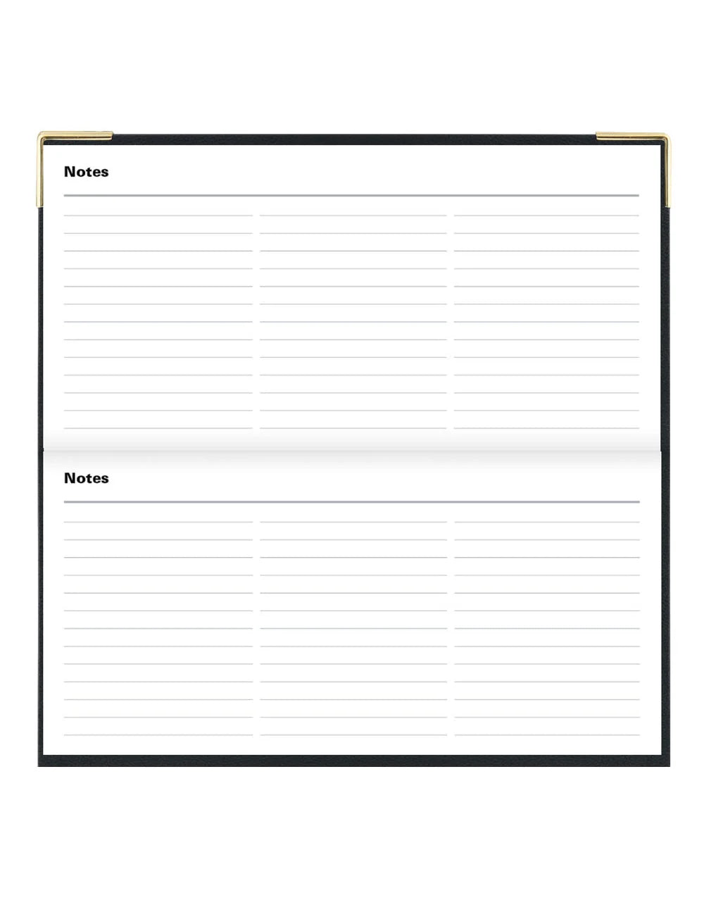 Letts of London - 2027 Classic Slim Landscape Week to View Planner with Appointments and Planners - English - Black