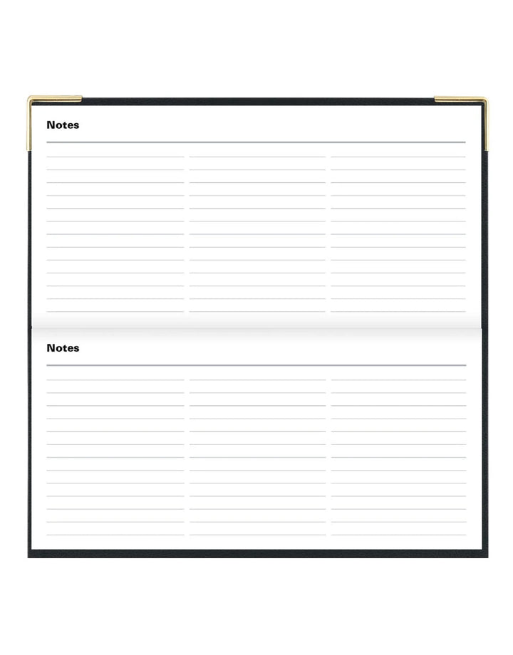 Letts of London - 2027 Classic Slim Landscape Week to View Planner with Appointments and Planners - English - Black