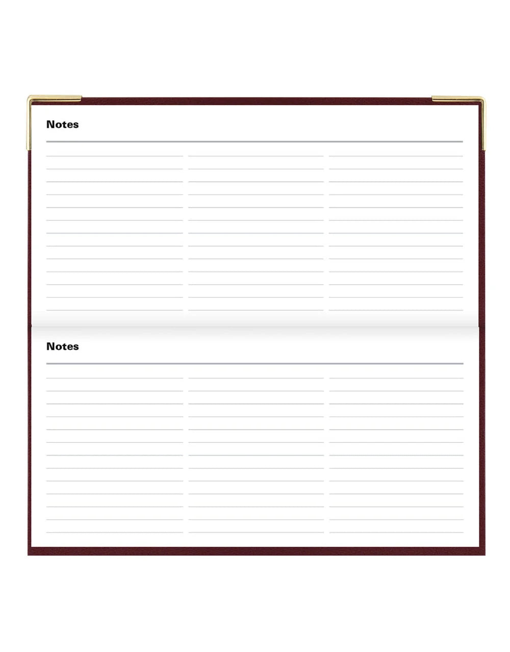 Letts of London - 2027 Classic Slim Landscape Week to View Planner with Appointments and Planners - English - Burgundy