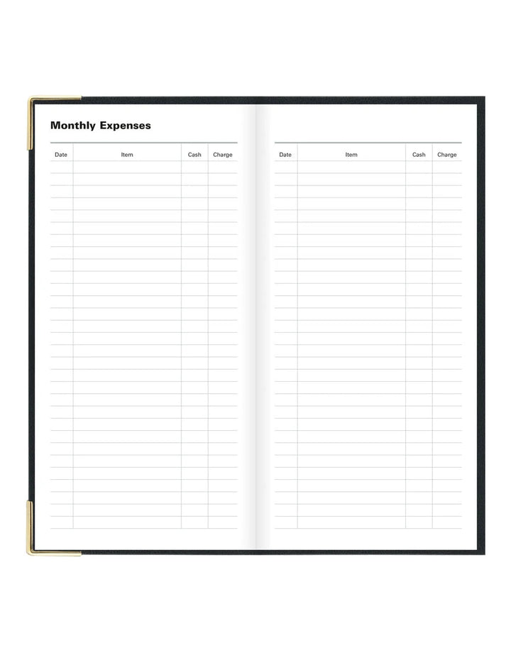 Letts of London - 2027 Classic Slim Week to View Planner with Monthly Planners - English - Black