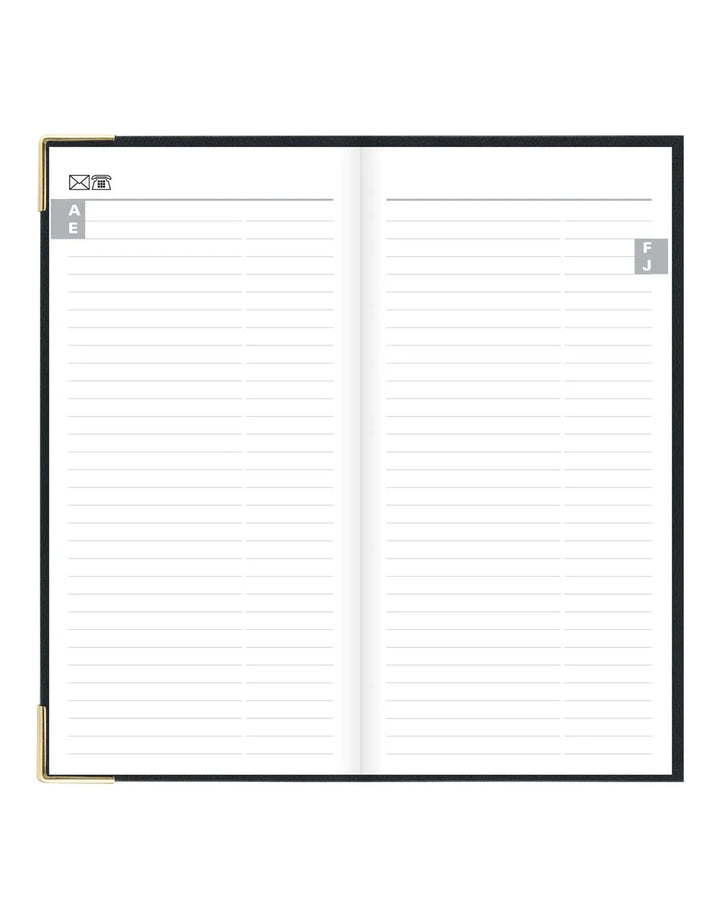 Letts of London - 2027 Classic Slim Week to View Planner with Monthly Planners - English - Black