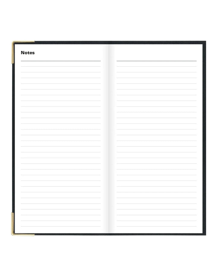 Letts of London - 2027 Classic Slim Week to View Planner with Monthly Planners - English - Black