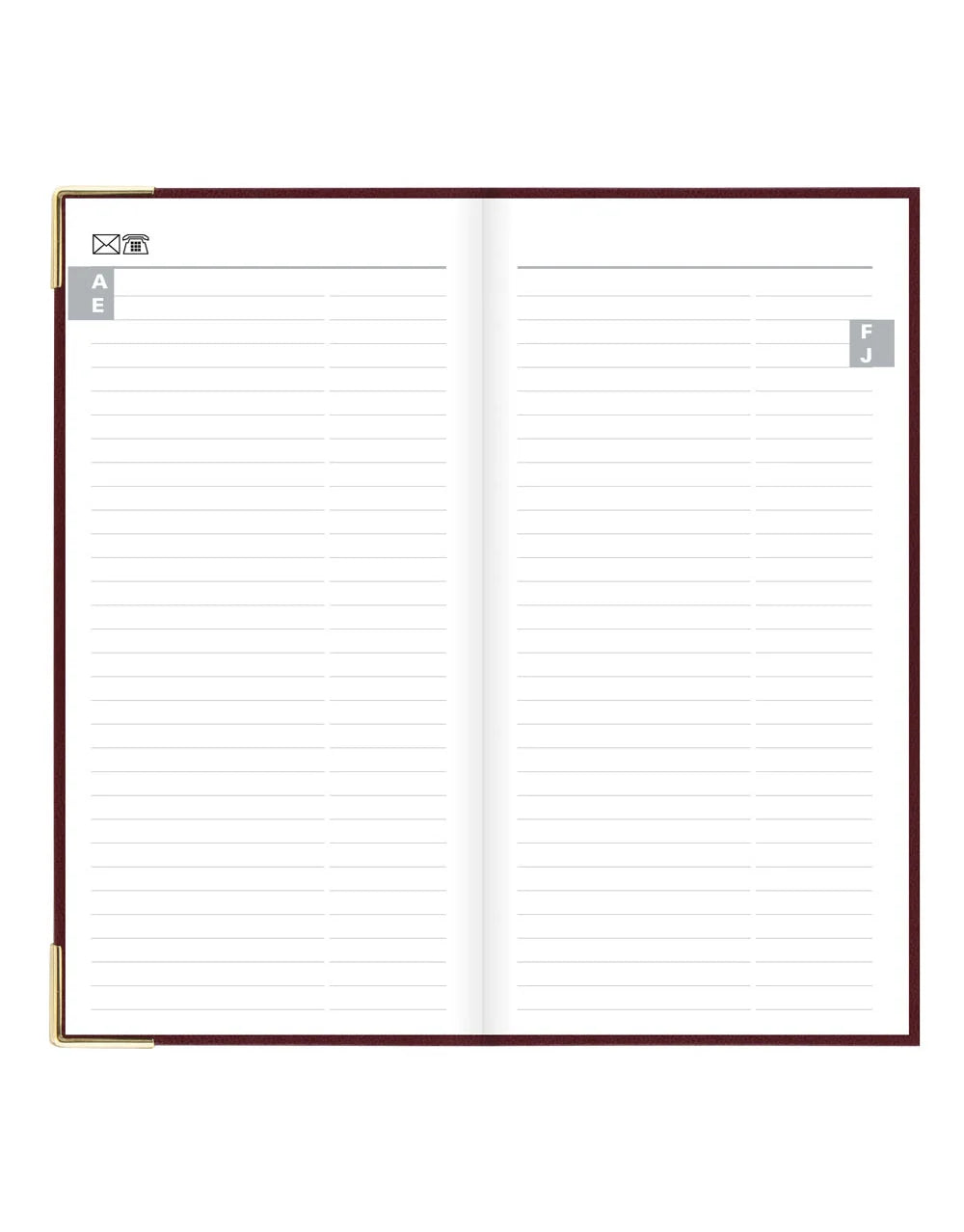 Letts of London - 2027 Classic Slim Week to View Planner with Monthly Planners - English - Burgundy