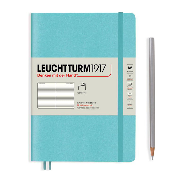 Leuchtturm1917 - Notebook Medium - A5 - Softcover - Aquamarine
