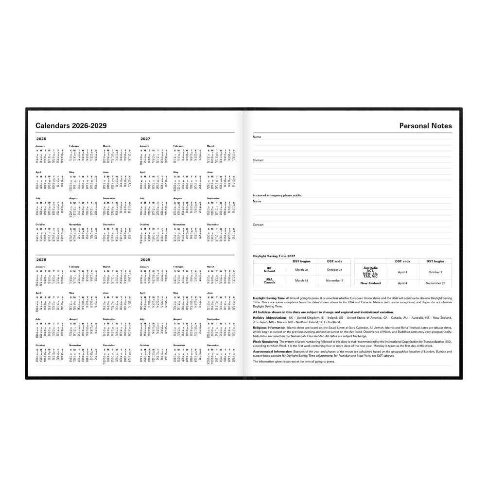 Letts - 2027 Principal Quarto Week to View Planner with Appointments - English