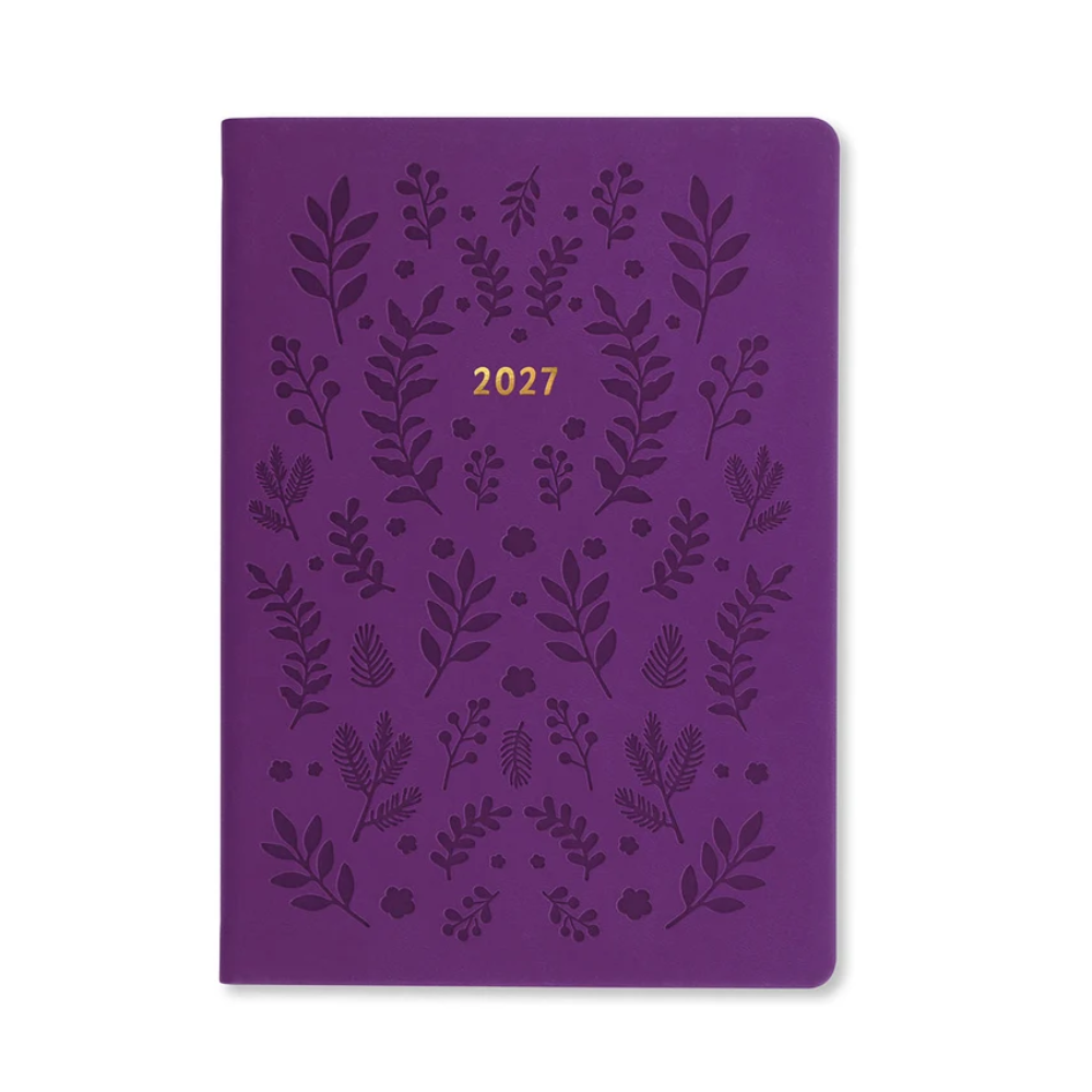 Letts of London - 2027 A5 Woodland Planner - Week to View - Purple (Multilanguage)
