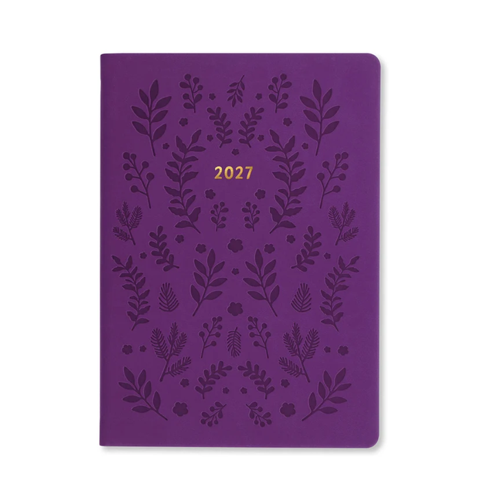 Letts of London - 2027 A5 Woodland Planner - Week to View - Purple (Multilanguage)