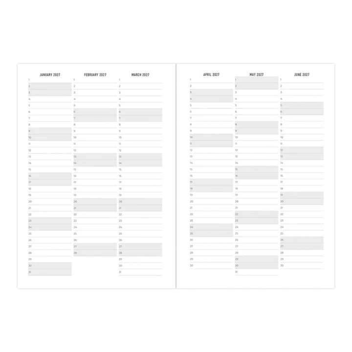 Letts of London - 2027 A5 Woodland Planner - Week to View - Green (Multilanguage)