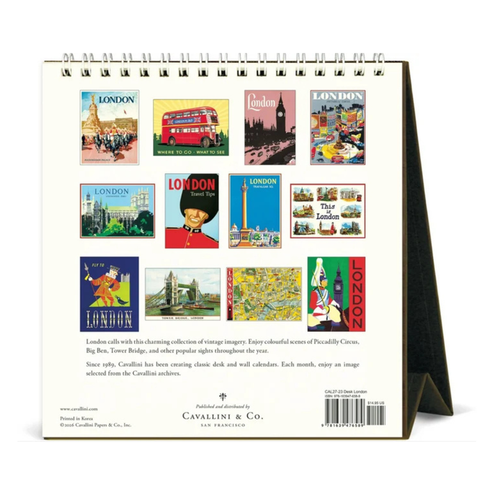 Cavallini & Co - 2027 Desk Calendar - London