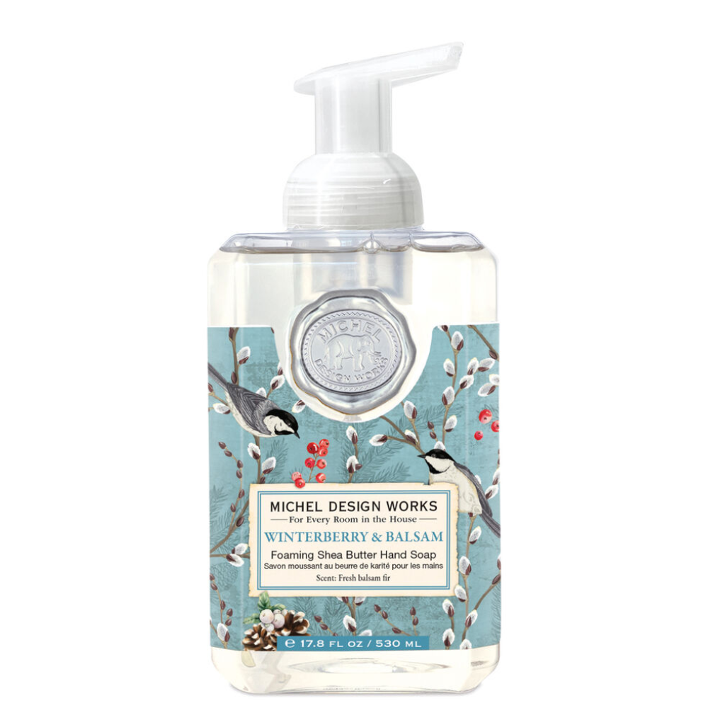 MICHEL DESIGNS - FOAMING SHEA BUTTER HAND SOAP - WINTERBERRY & BALSAM