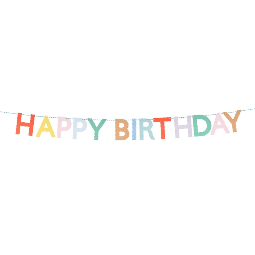 MERI MERI - Garland - Scalloped Bright Happy Birthday