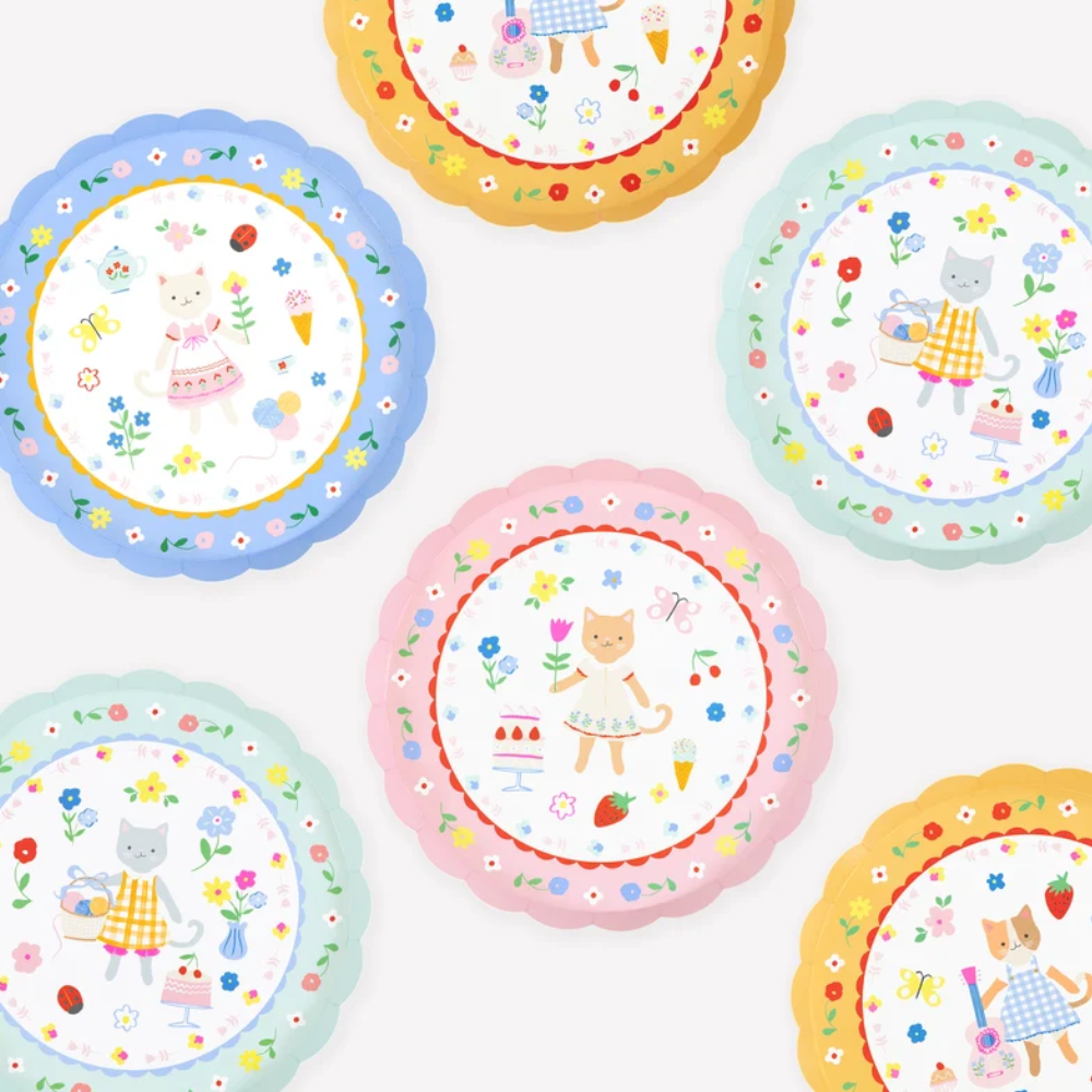 MERI MERI - KITTEN CLUB SIDE PLATES 8 PCS