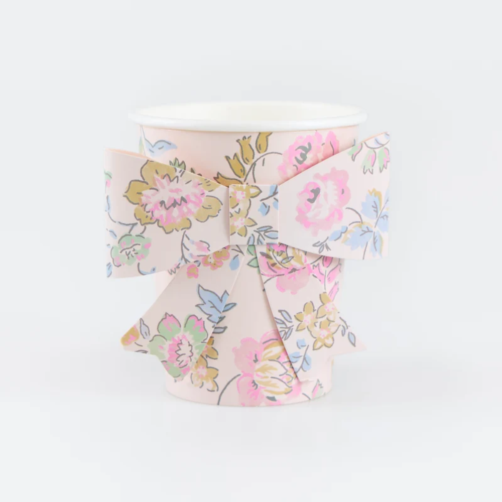 Meri Meri - Pink Chintz Bow Cups
