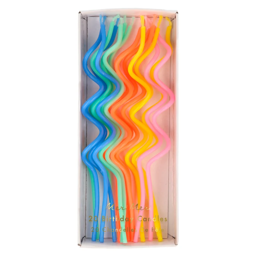 MERI MERI - Mixed Swirly Candles - Pack of 20