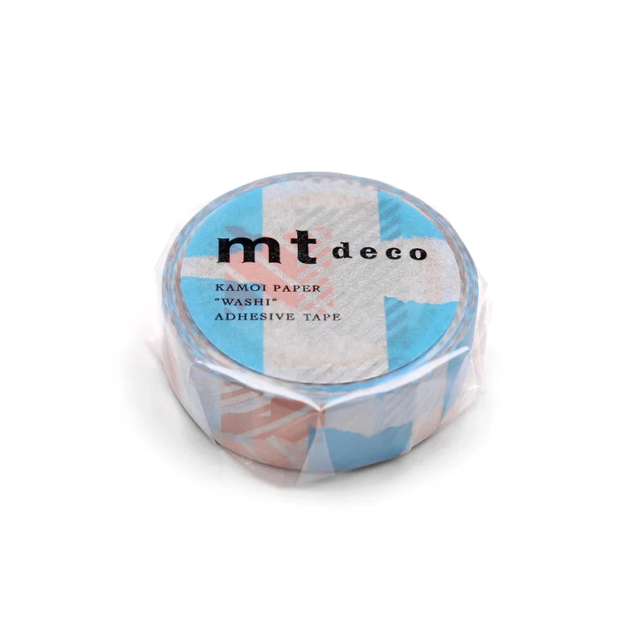 MT - Deco - Kamoi Paper Washi Tape - Tsugihagi Blue x Pink