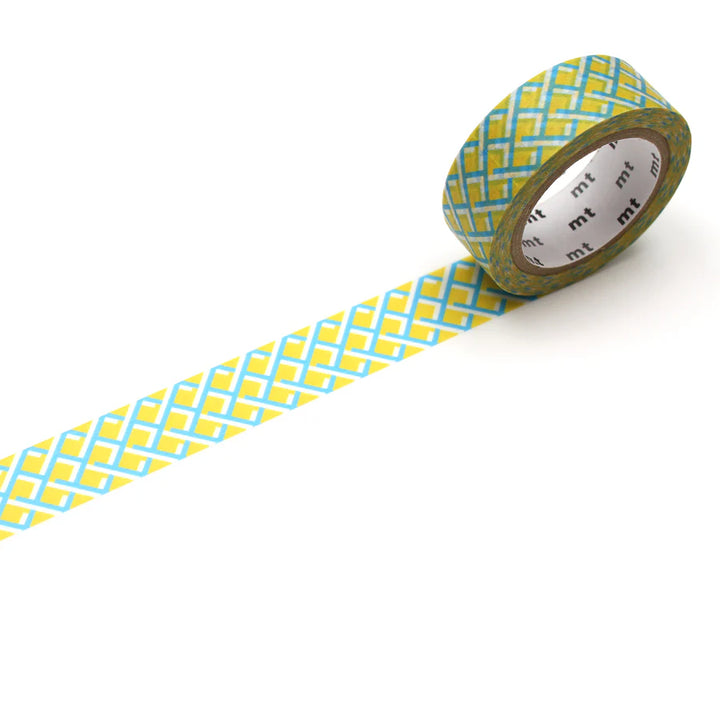 MT - Deco - Kamoi Paper Washi Tape - Mesh Yellow