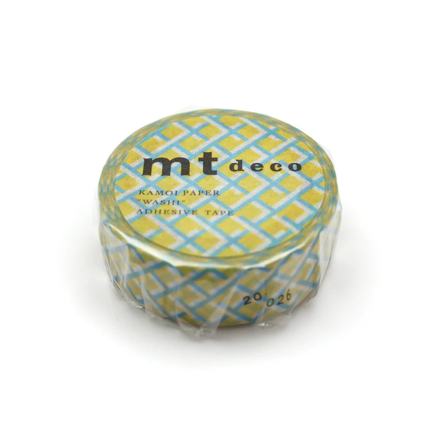 MT - Deco - Kamoi Paper Washi Tape - Mesh Yellow