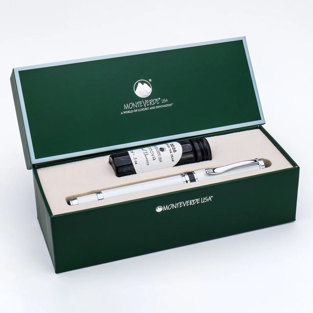 Monteverde - 2026 Limited Edition Innova Fountain Pen - Cloud Dancer - Chrome Trim