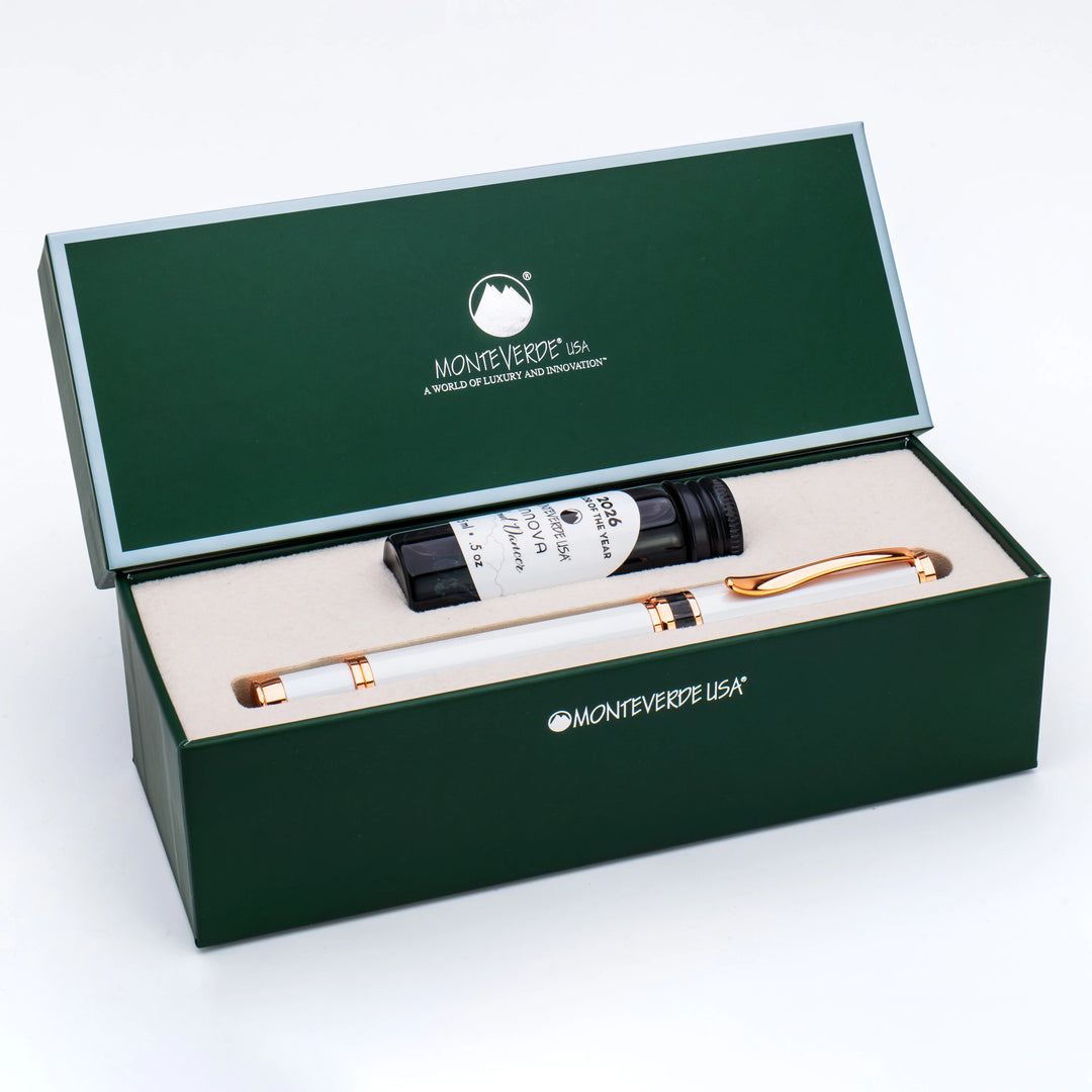 Monteverde - 2026 Limited Edition Innova Fountain Pen - Cloud Dancer - RoseGold Trim