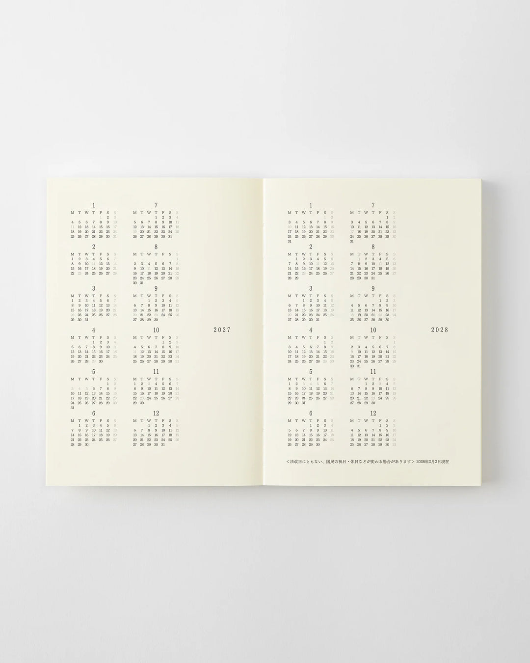 Midori - MD Notebook Diary 2027 - A6