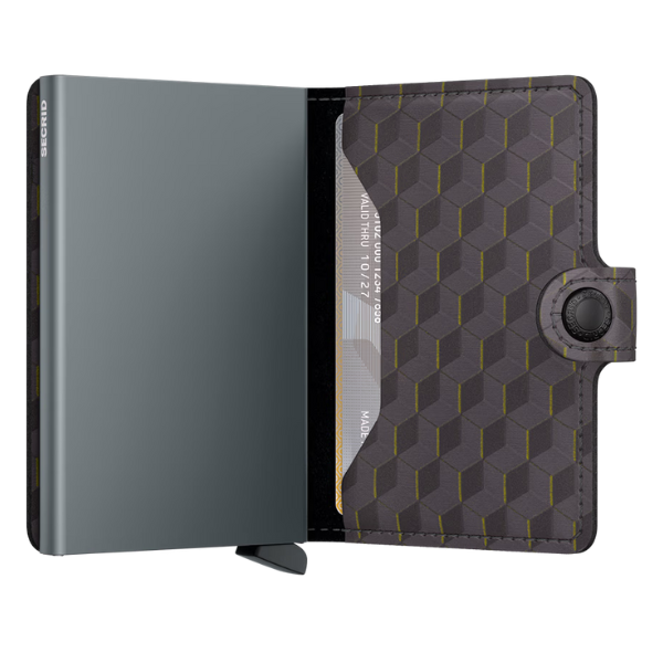 SECRID - Miniwallet - Optical Grey-Yellow