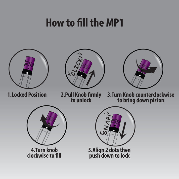 Monteverde USA - MP1 Fountain Pen - Purple Frost - Medium