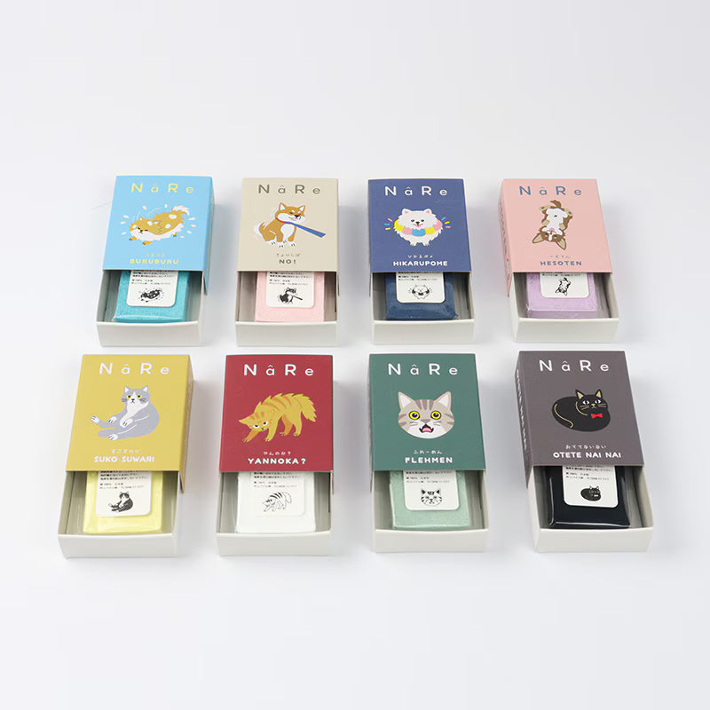 Murakami Pile - NâRe - 100% Cotton Imabari Face Towel "Dog and Cat Series" - Compressed