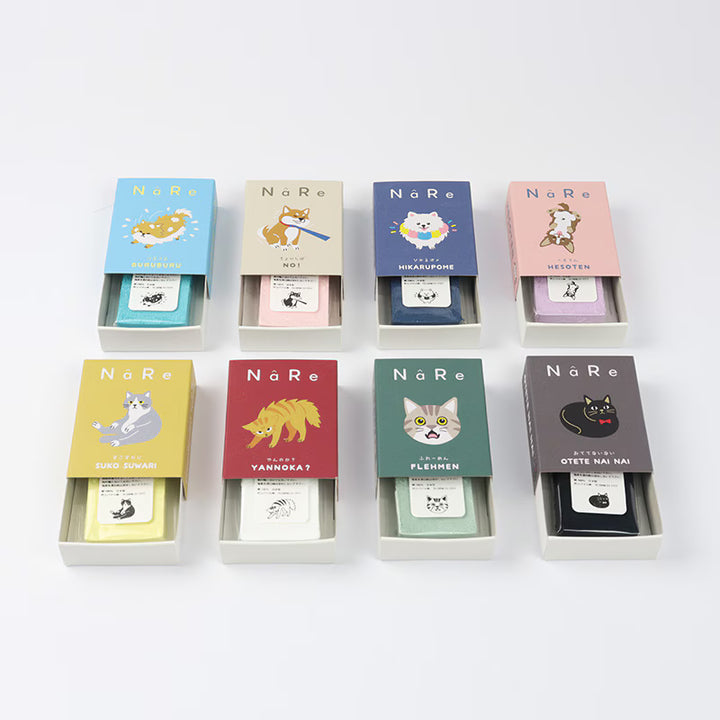 Murakami Pile - NâRe - 100% Cotton Imabari Face Towel "Dog and Cat Series" - Compressed