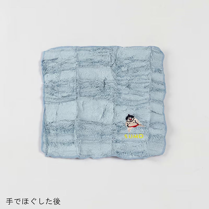 MurakamiPile-NaRe-100_CottonImabariFaceTowel_SouvenirSeries_-afteropeningthecompressedtowel