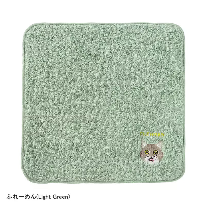 Murakami Pile - NâRe - 100% Cotton Imabari Face Towel "Dog and Cat Series" - Compressed