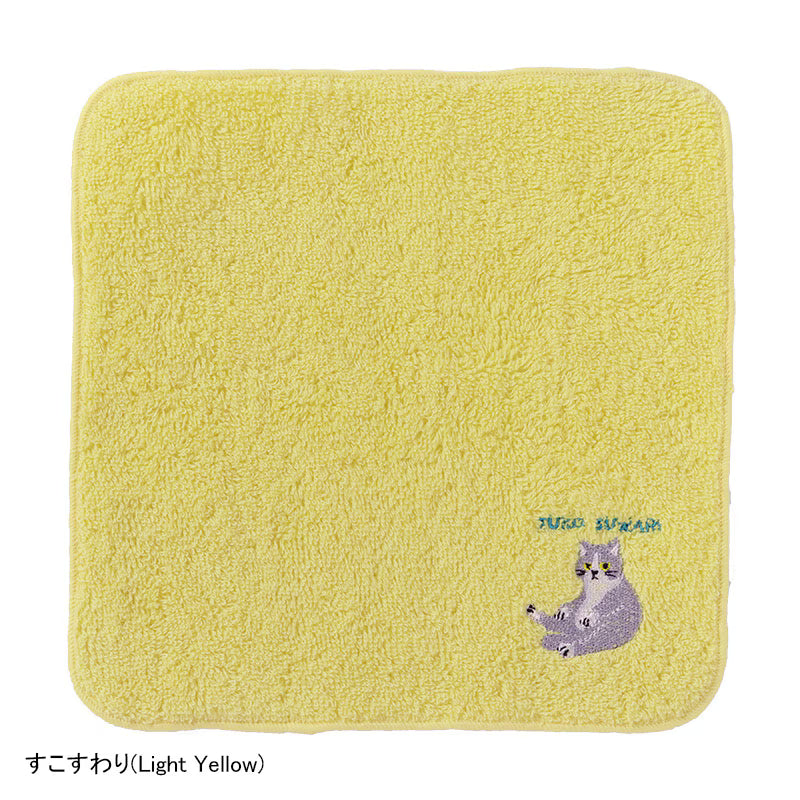 Murakami Pile - NâRe - 100% Cotton Imabari Face Towel "Dog and Cat Series" - Compressed