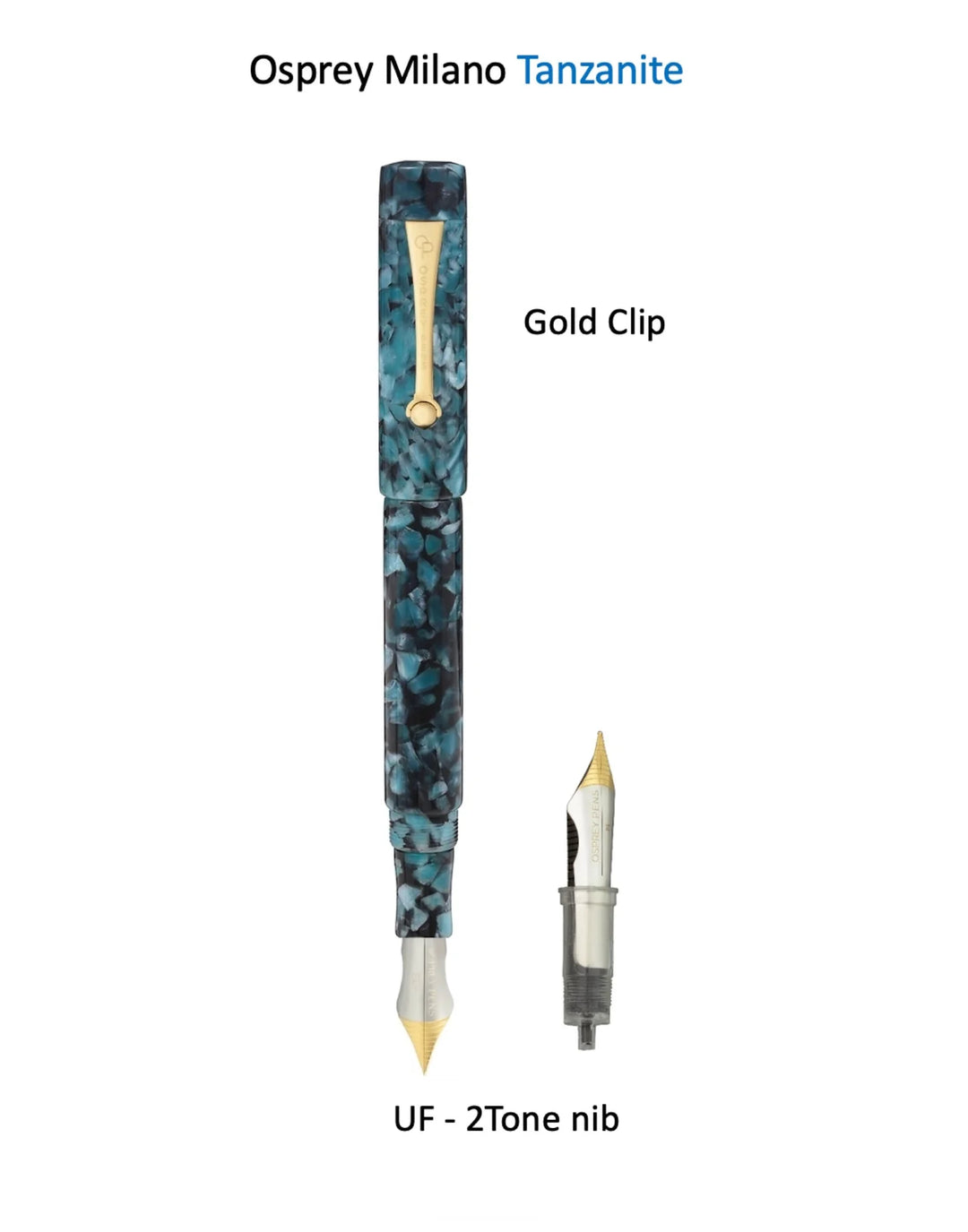 Osprey Pens - Milano Fountain Pen Body - Tanzanite (Nib Not Included)